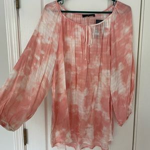 Women’s 2X Pink Tye-Dye Blouse